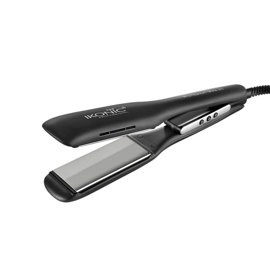 Ikonic Hair Straightener - Slim Titanium Shine Black & Silver