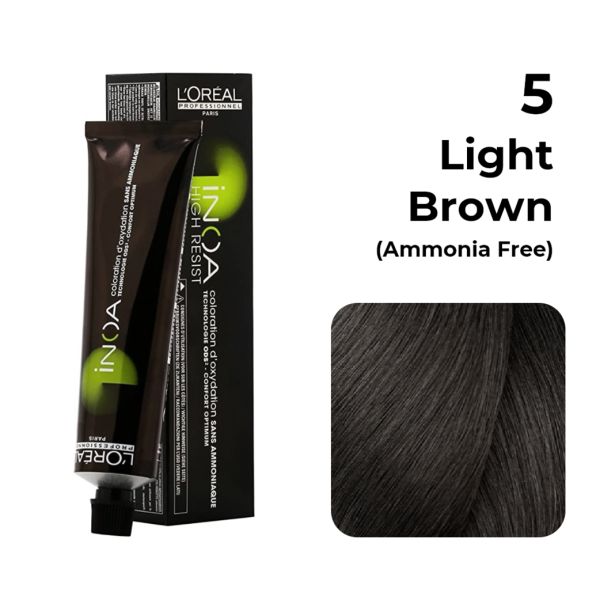 L’Oreal Inoa Ammonia Free Hair Color 60G 5 Light Brown