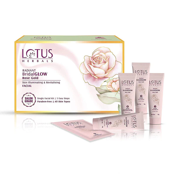 Lotus Herbals Radiant BridalGLOW Rose Gold Skin Illuminating Facial Kit