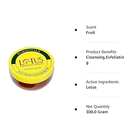 Lotus Professional Fruit Seeds Exfoliating Gel Face Wash (300 g)