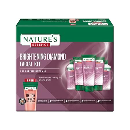 NATURES ESSENCE Advanced Brightening Diamond Facial Kit, 452gm