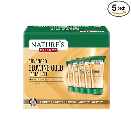 NATURES ESSENCE Glowing Gold Facial Kit, 500g