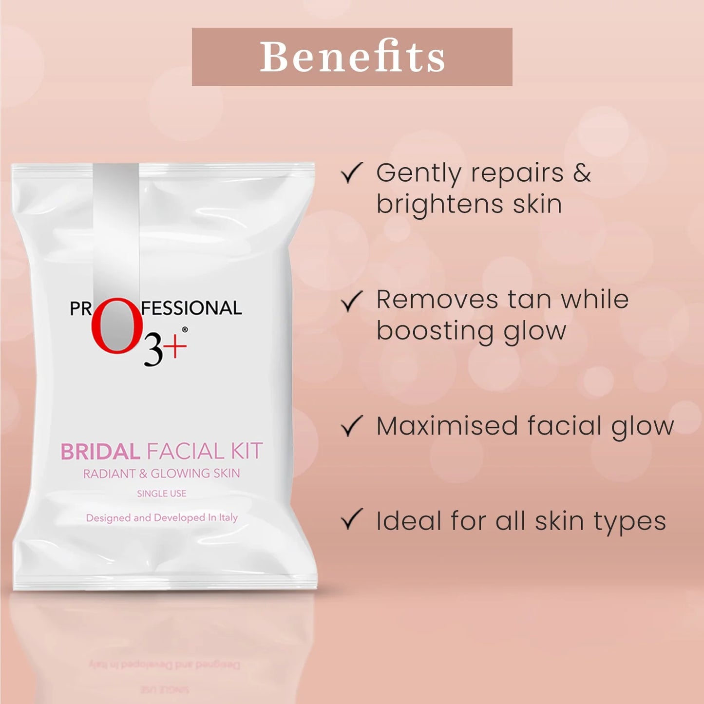 O3+ Radiance Skincare Combo With Bridal Facial Kit for Radiant & Glowing Skin 120g