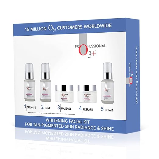 O3+ Whitening Facial Kit for Tan-Pigmented Skin (150ml+100gm)