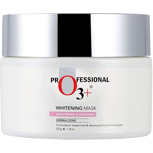 O3+ Whitening Mask for Skin Whitening, Tightening and Pigmentation Control - Infused with Natural Lavender and Cucumber Botanical Extracts (50g)