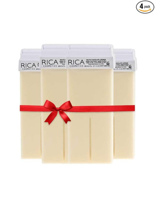 RICA Wax White Chocolate Roll-On Wax Kit For Women(Set Of 4 Refill Wax) 100 Ml