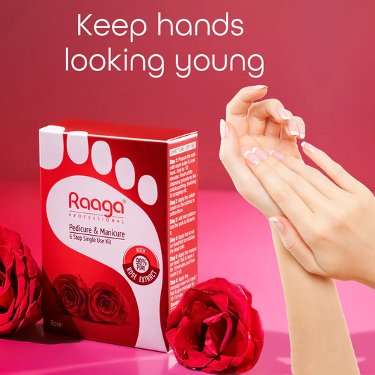 Raaga Professional Manicure Pedicure Rose 12 Sachets 63 g