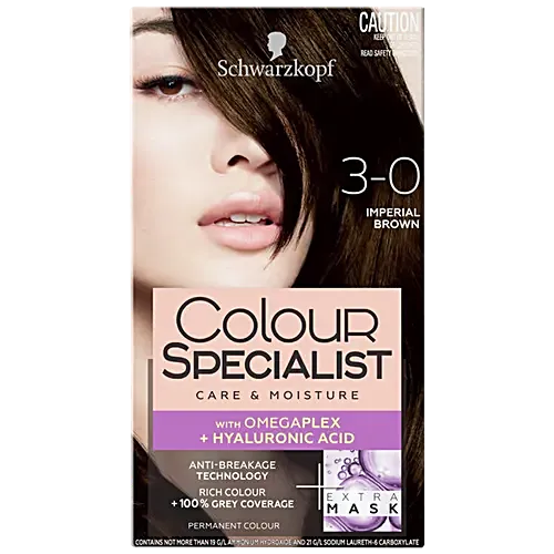 Schwarzkopf Colour Specialist Permanent Hair Colour , 3.0 Imperial Brown