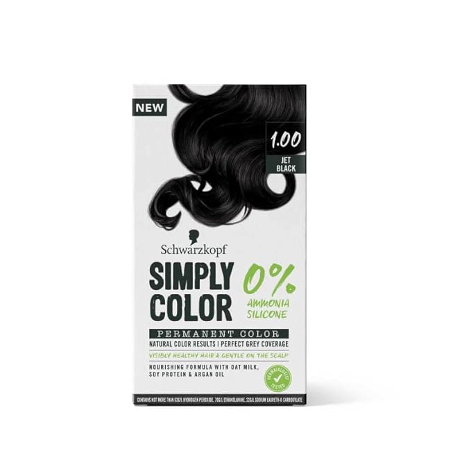 Schwarzkopf Simply Color Permanent Hair Colour - 1.00 Natural Black