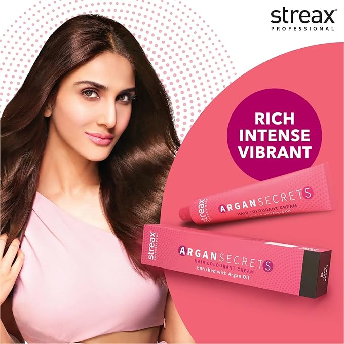 Streax Argan Hair Colourant No 3 +Developer 20 V,250ml, Dark Brwon