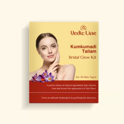 Vedic Line Kumkumadi Tailam Bridal Glow Monodose Facial Kit, Skin Glow With Cryo Mask 20gm,  (62 ml)