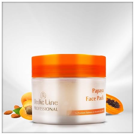 Vedic Line Papaya Face Pack, Reduce Pigmentation, Blemishes & Oily Skin With Fuller'S Earth, Kernel Oil And Papaya Extract For Rejuvenating Skin, 500Ml, 1 Count