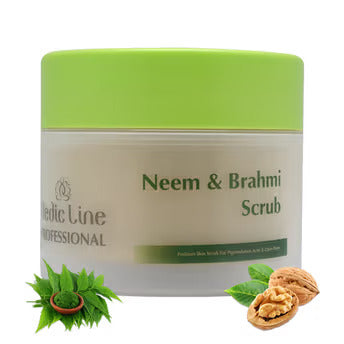 Vedicline Neem & Brahmi Cream, Reduce Acne, Pigmentation, Blemishes with Basil & Aloe Vera for Clear Skin, 500ml